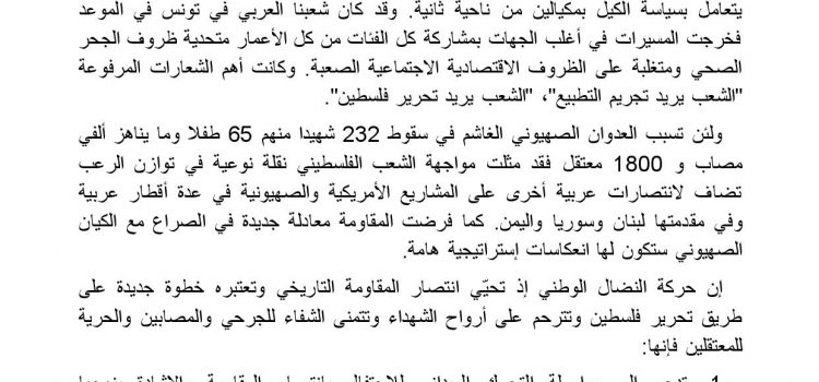 بالمقاومة: فلسطين تنتصر.. والقدس أقرب..